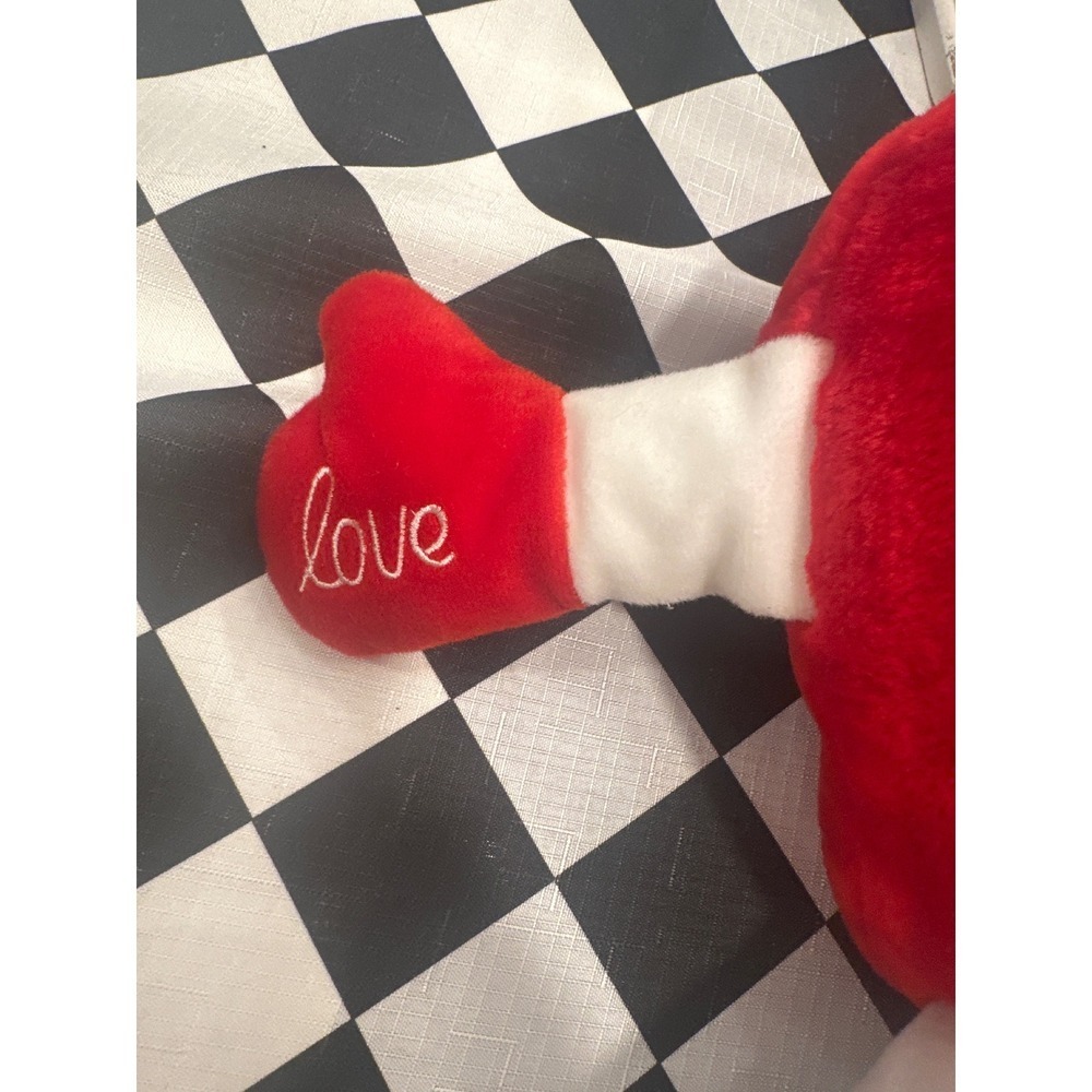 Heart Plush Stuffed Animal Smiling Face Love You B & B Toymaker Valentine Y2K - Picture 5 of 6